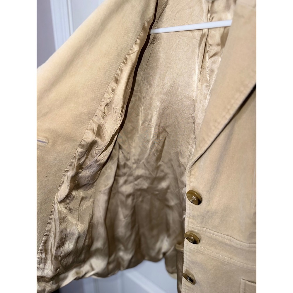 Banana Republic Blazer Tan Corduroy Stretch Tailored Professional Jacket 6 - Picture 4 of 7